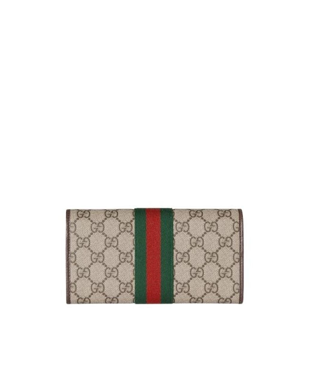 Gucci Gray Ophidia Continental Wallet