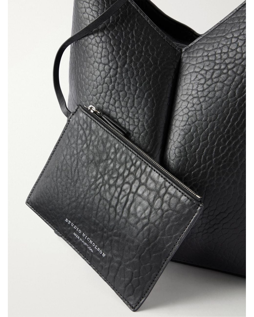Studio Nicholson Black Hoho Leather Tote