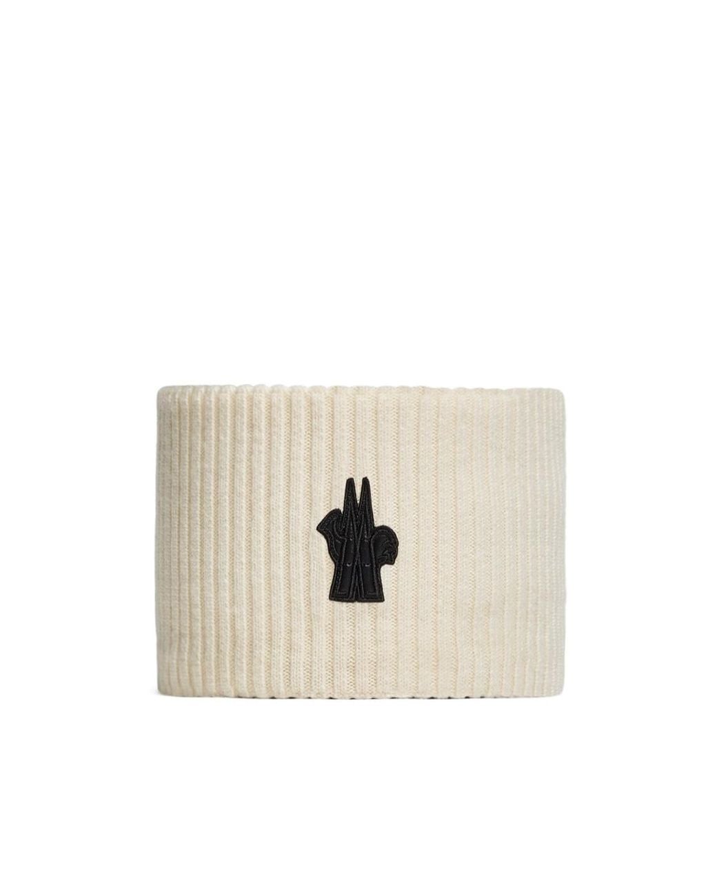 Moncler White Wool Headband