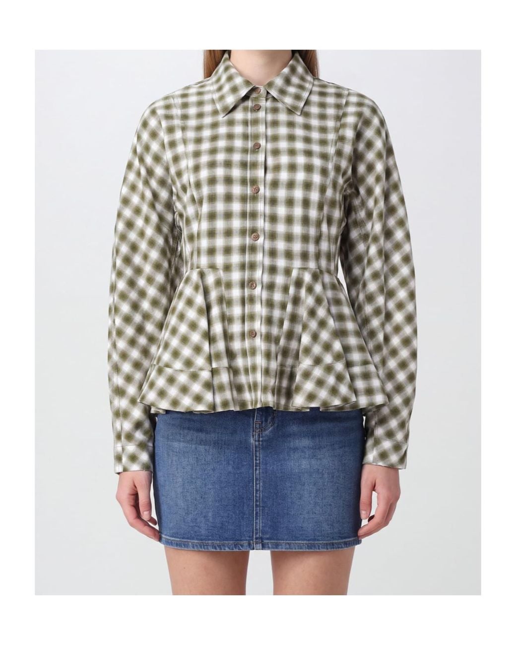 Ganni Multicolor Plaid Shirt