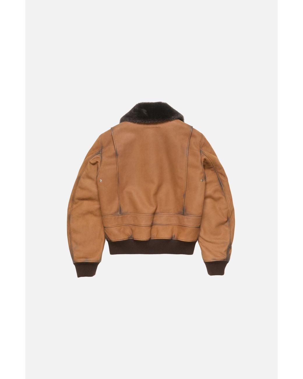 Acne Brown Suede Bomber Jacket for men