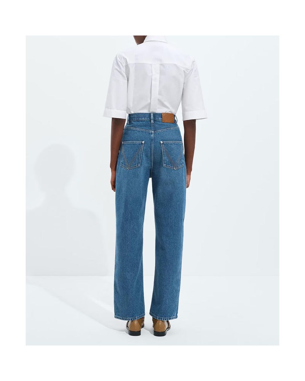 Bottega Veneta Blue Wide Leg Jeans