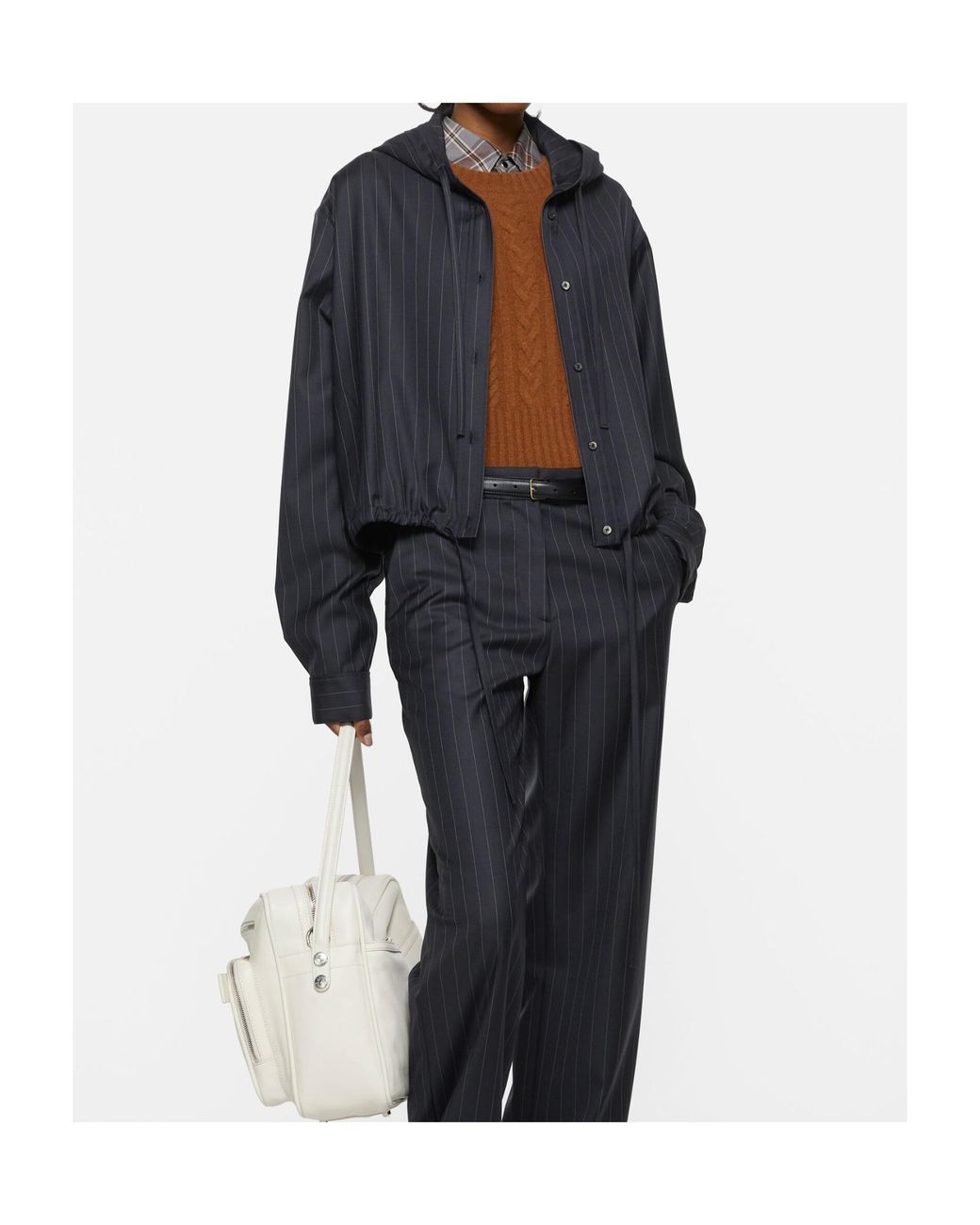 Acne Blue Button-Up Wool Overshirt
