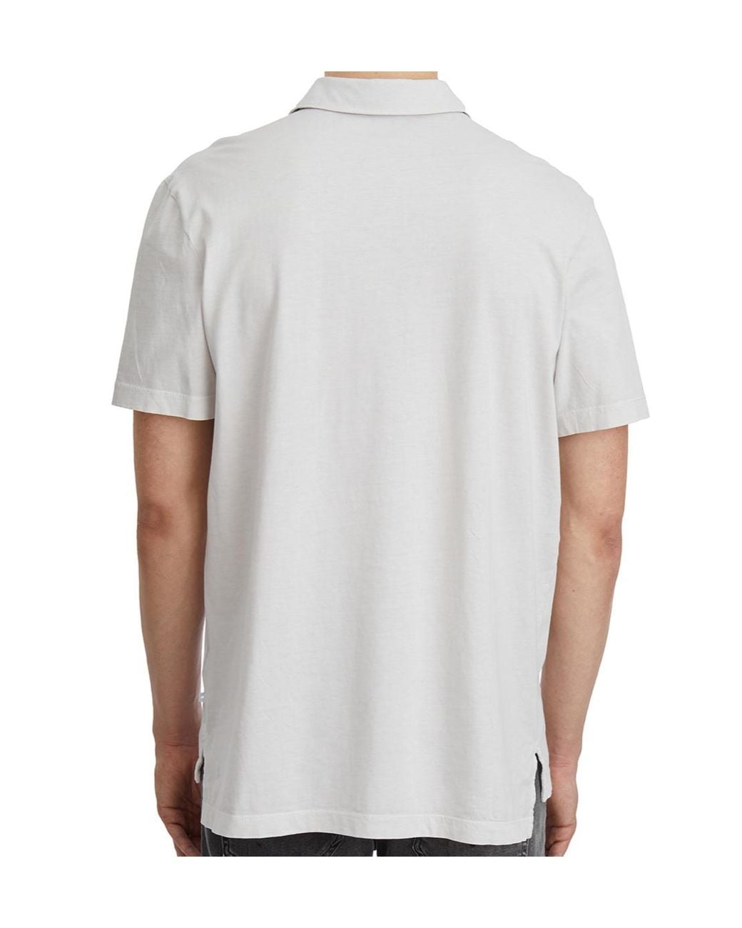 James Perse White Short-Sleeved Jersey Polo Shirt for men