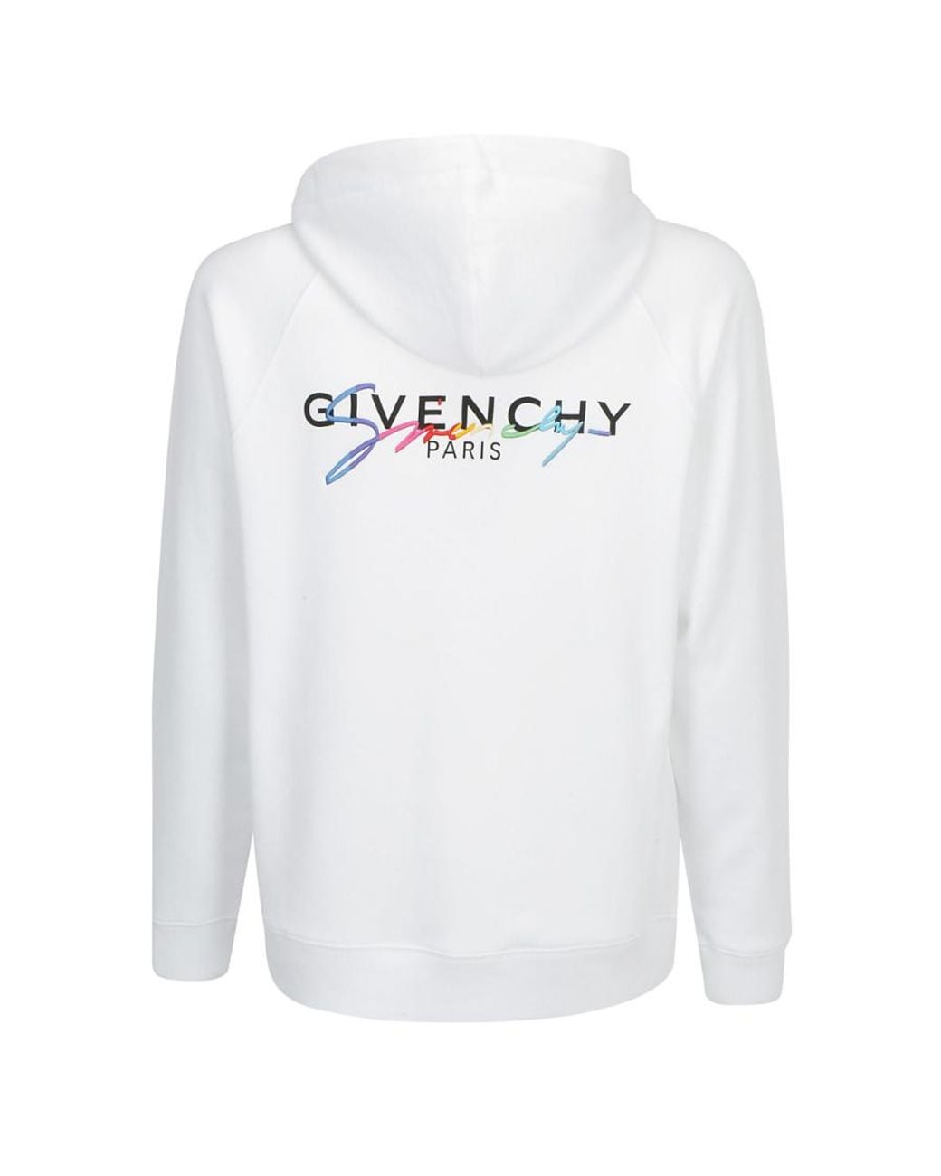 Givenchy White Logo-Print Zipped Hoodie for men