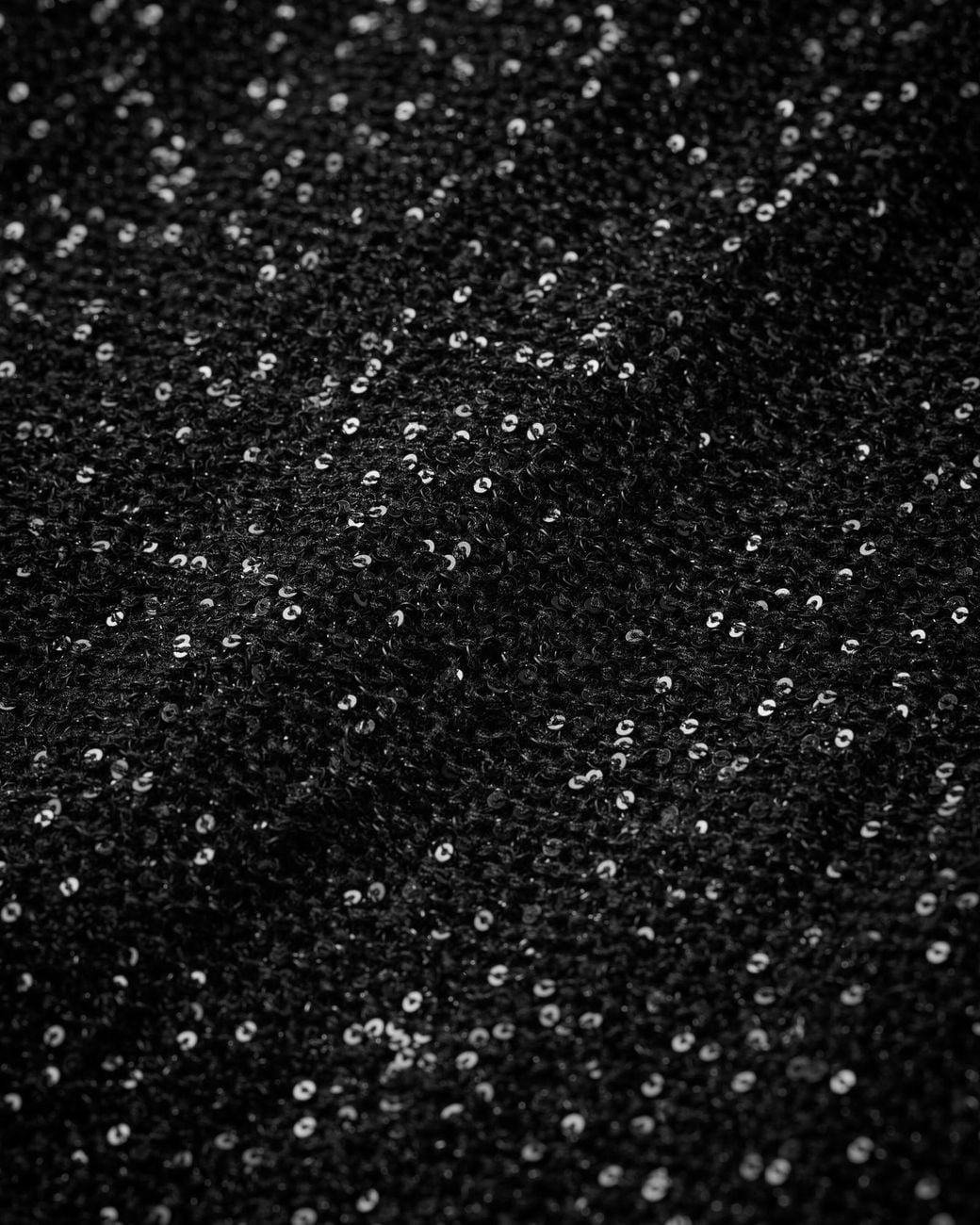 Saint Laurent Black Long Sequin Dress