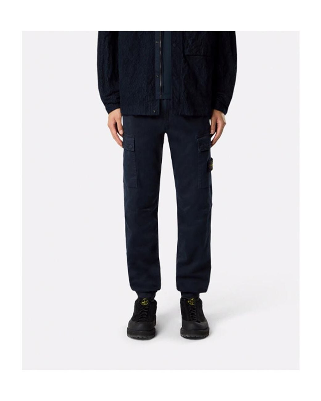 Stone Island Blue Slim Cargo Pants for men