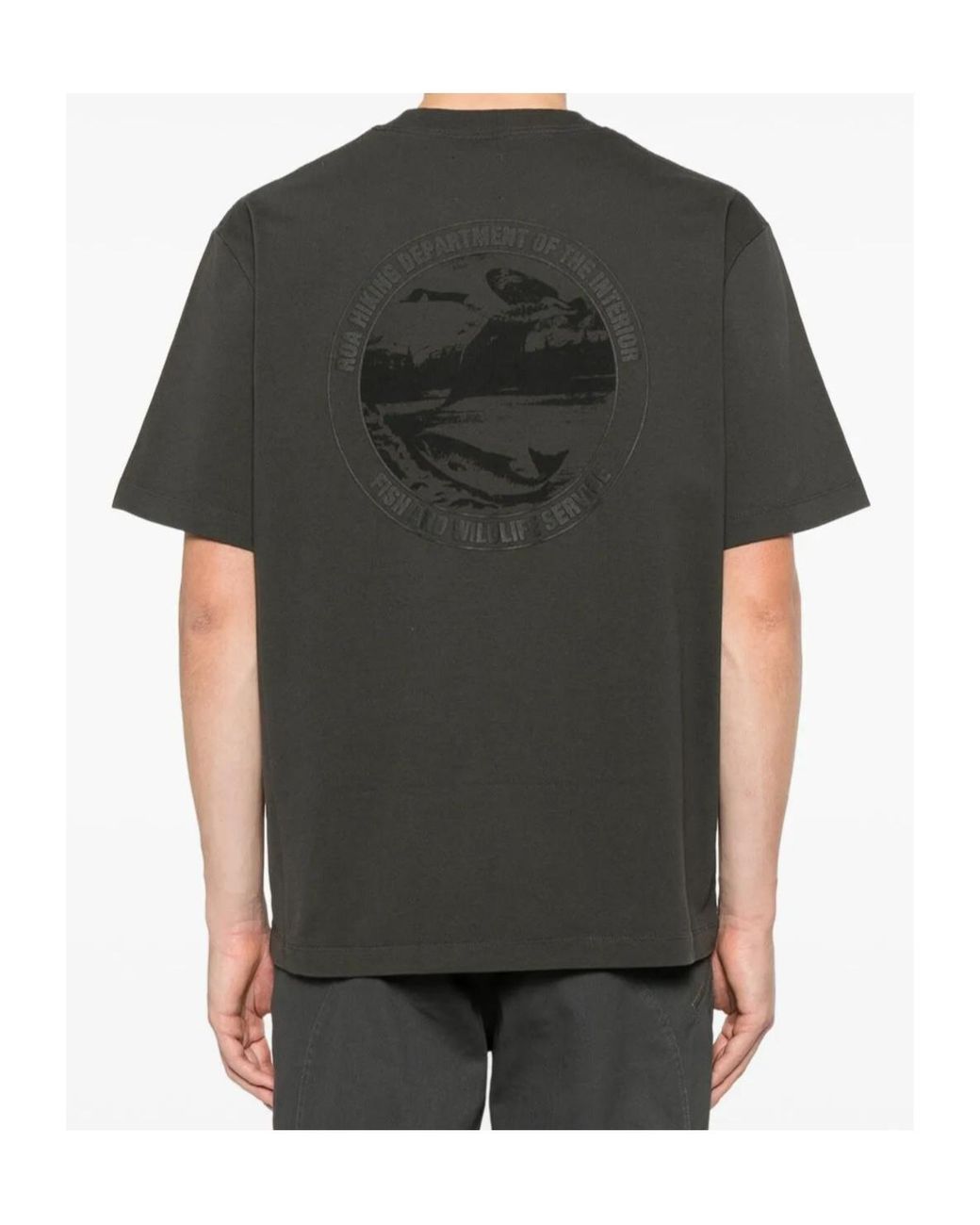 Roa Green Service Graphic Printed Crewneck T-Shirt for men