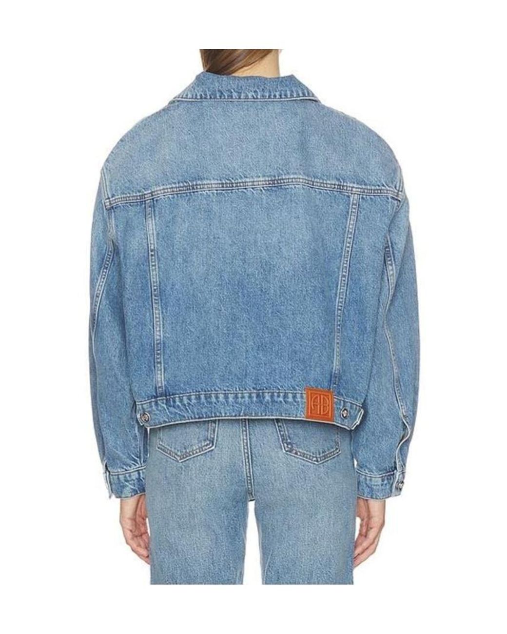 Anine Bing Blue Long-Sleeved Denim Jacket