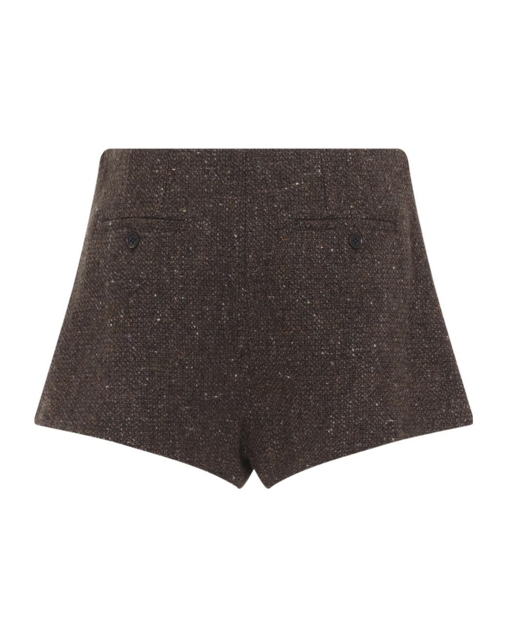 Ralph Lauren Brown Slim Tweed Shorts