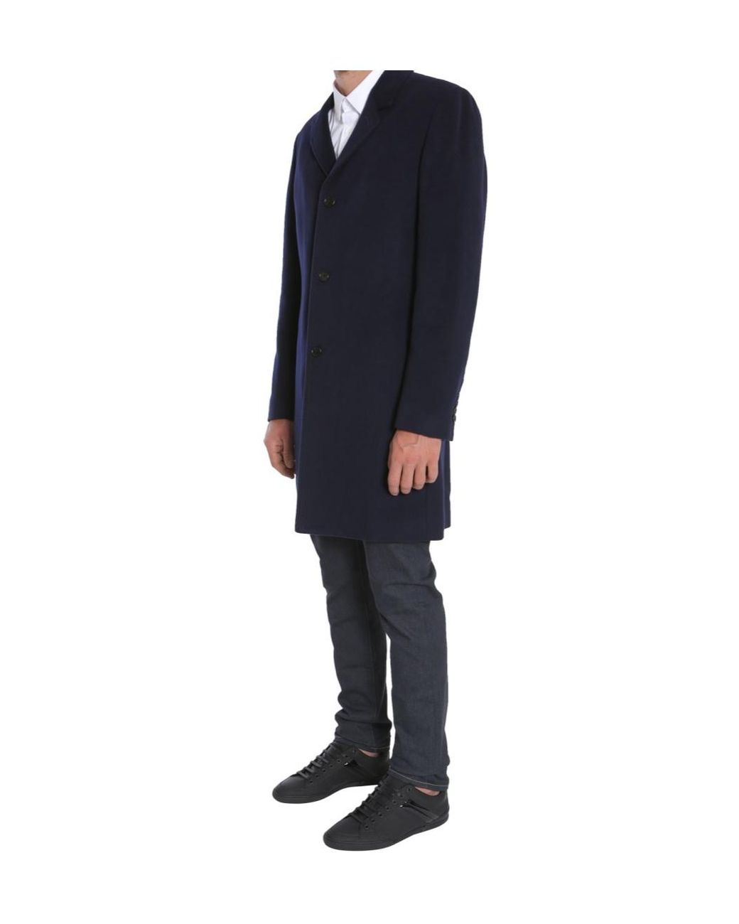Dior Blue Classic Coat for men