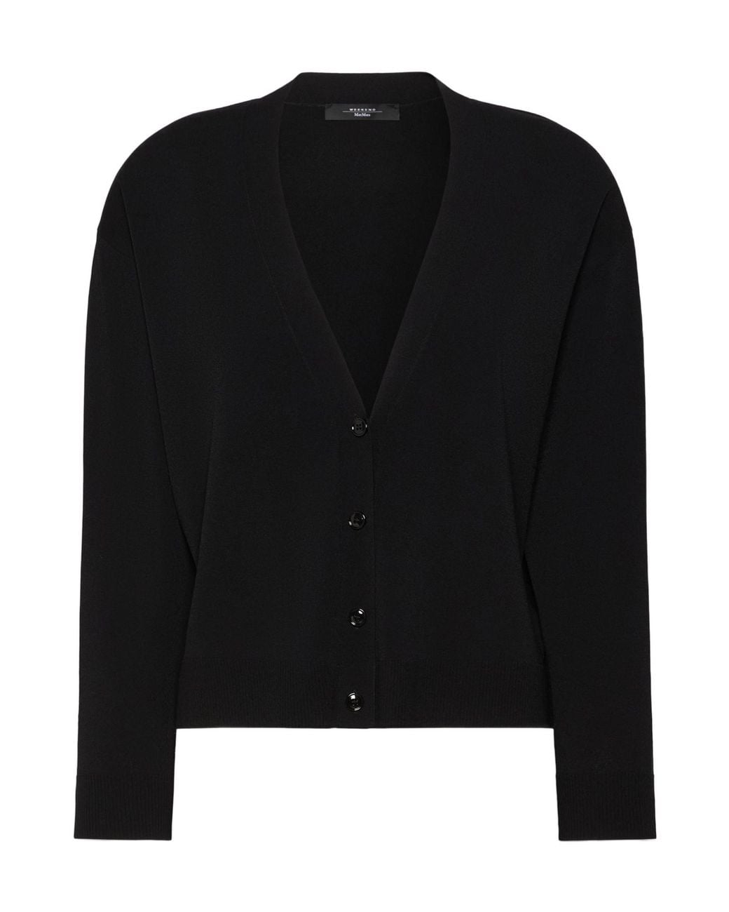 Weekend by Maxmara Black V-Neck Button Cardigan