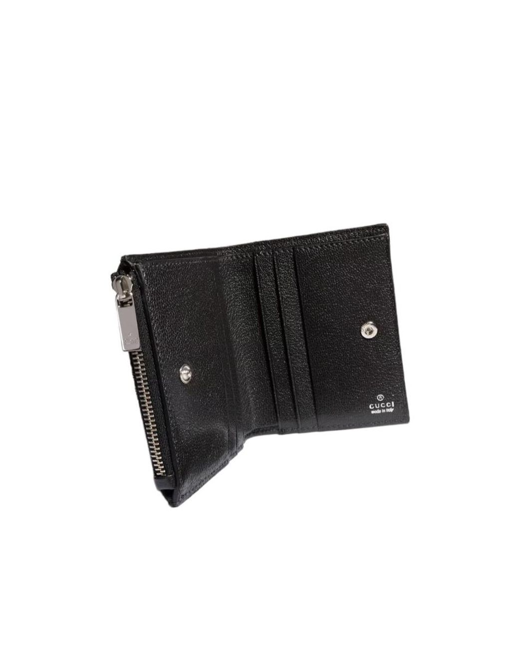 Gucci Black Small Wallet With Plaque