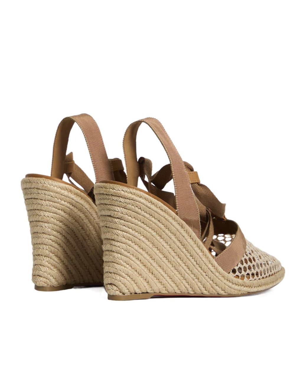 Christian Louboutin Metallic Toleda Espadrille Wedge Sandals