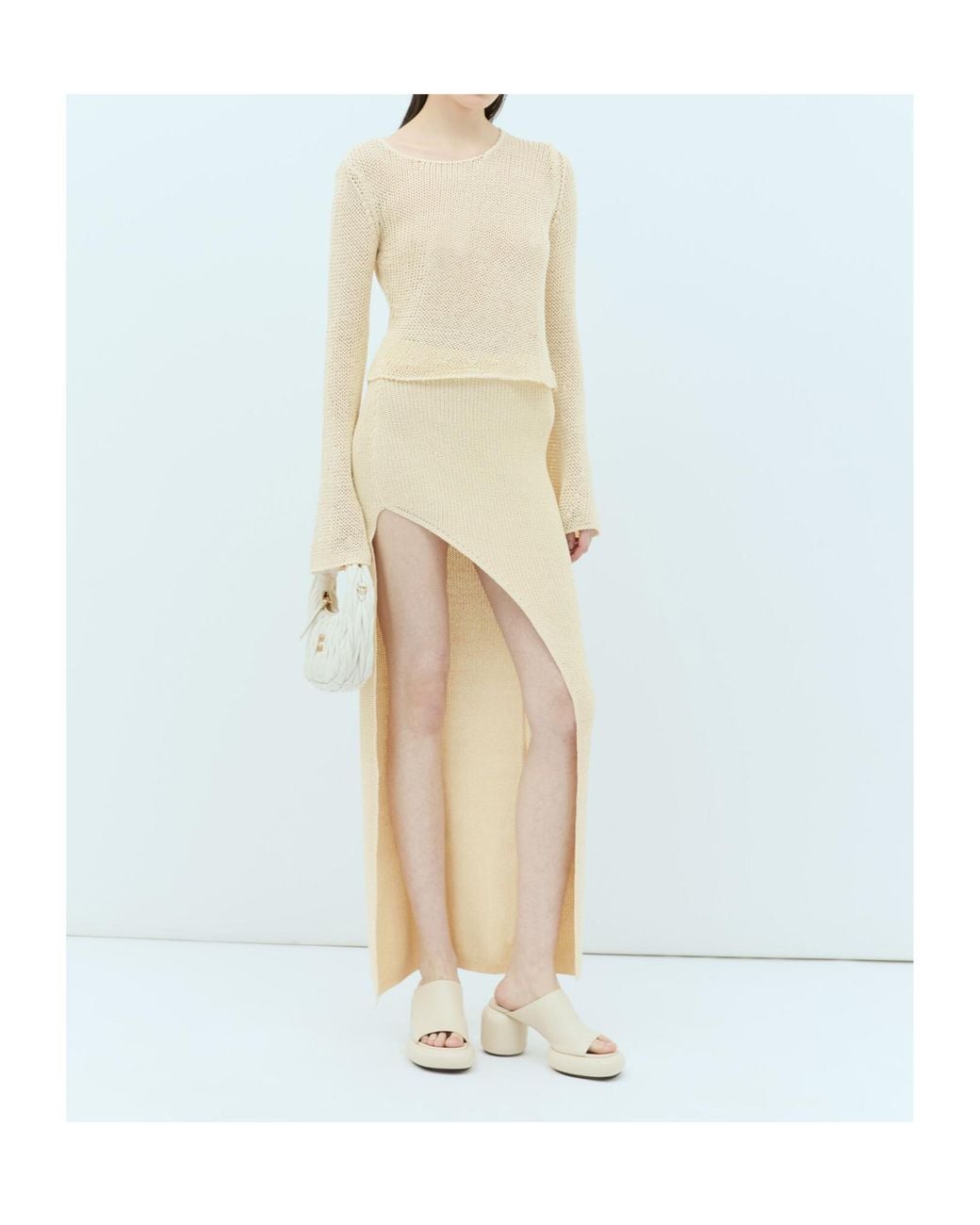 AYA MUSE Natural Elastic-Waist Skirt
