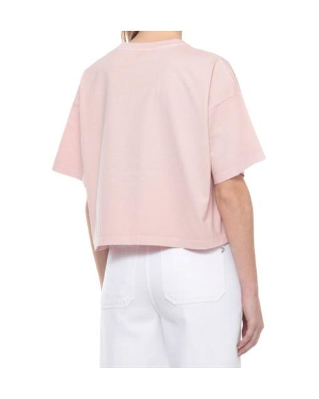 Dondup Pink Cropped Logo T-Shirt