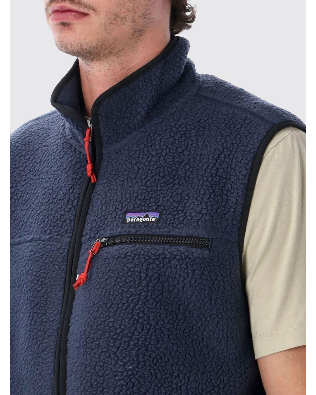 Patagonia Blue Retro Pile Fleece Vest for men
