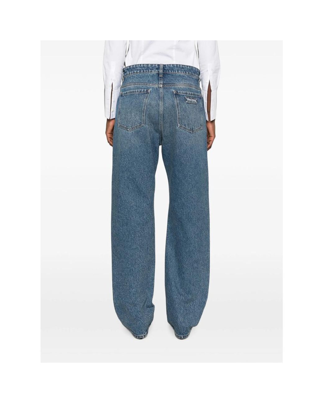 Miu Miu Blue Five-Pocket Denim Jeans