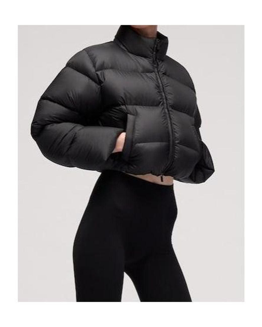 Gucci Black Padded Cropped Puffer Jacket