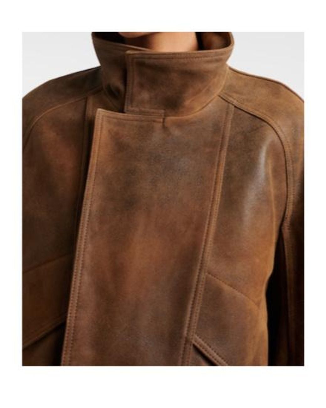 Nour Hammour Brown Ariste Leather Jacket