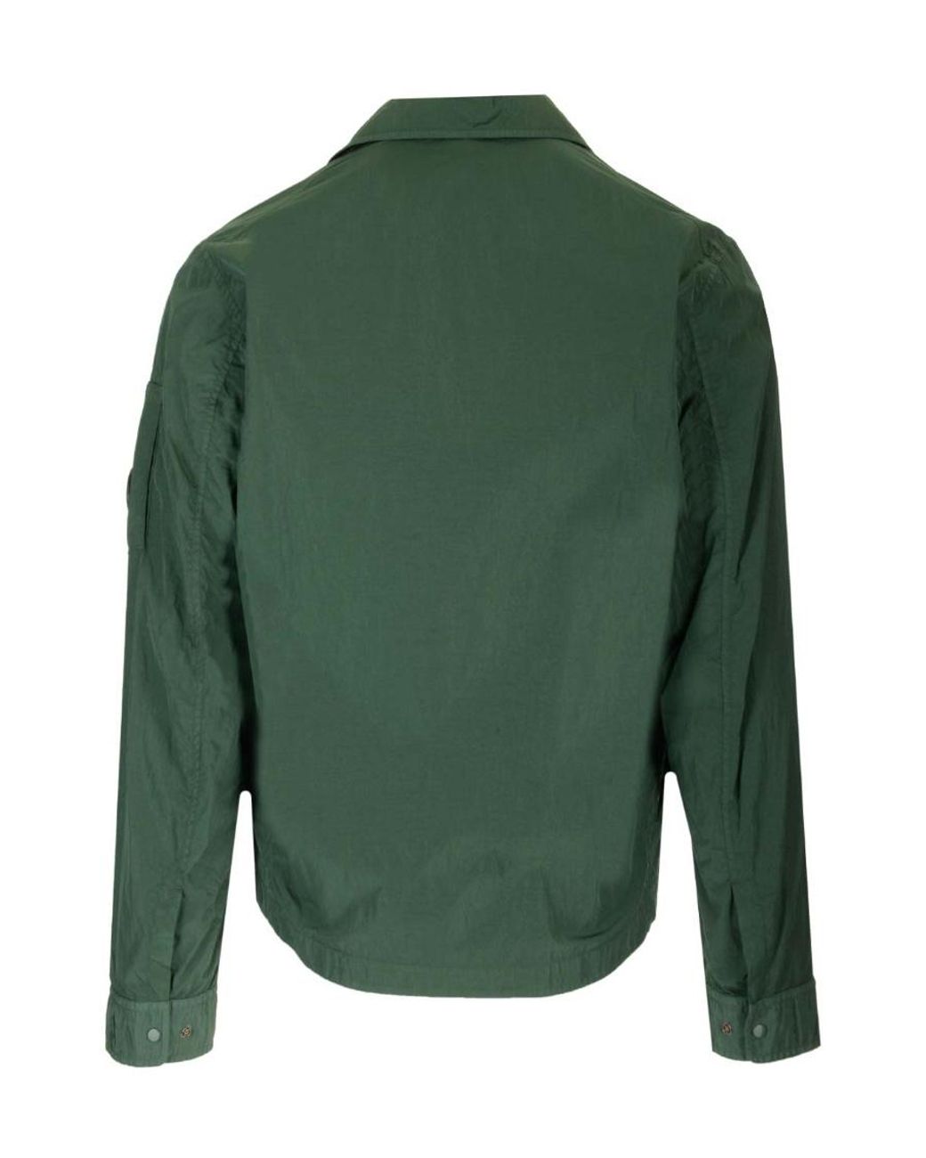 C P Company Green Chrome-R Long-Sleeved Overshirt for men