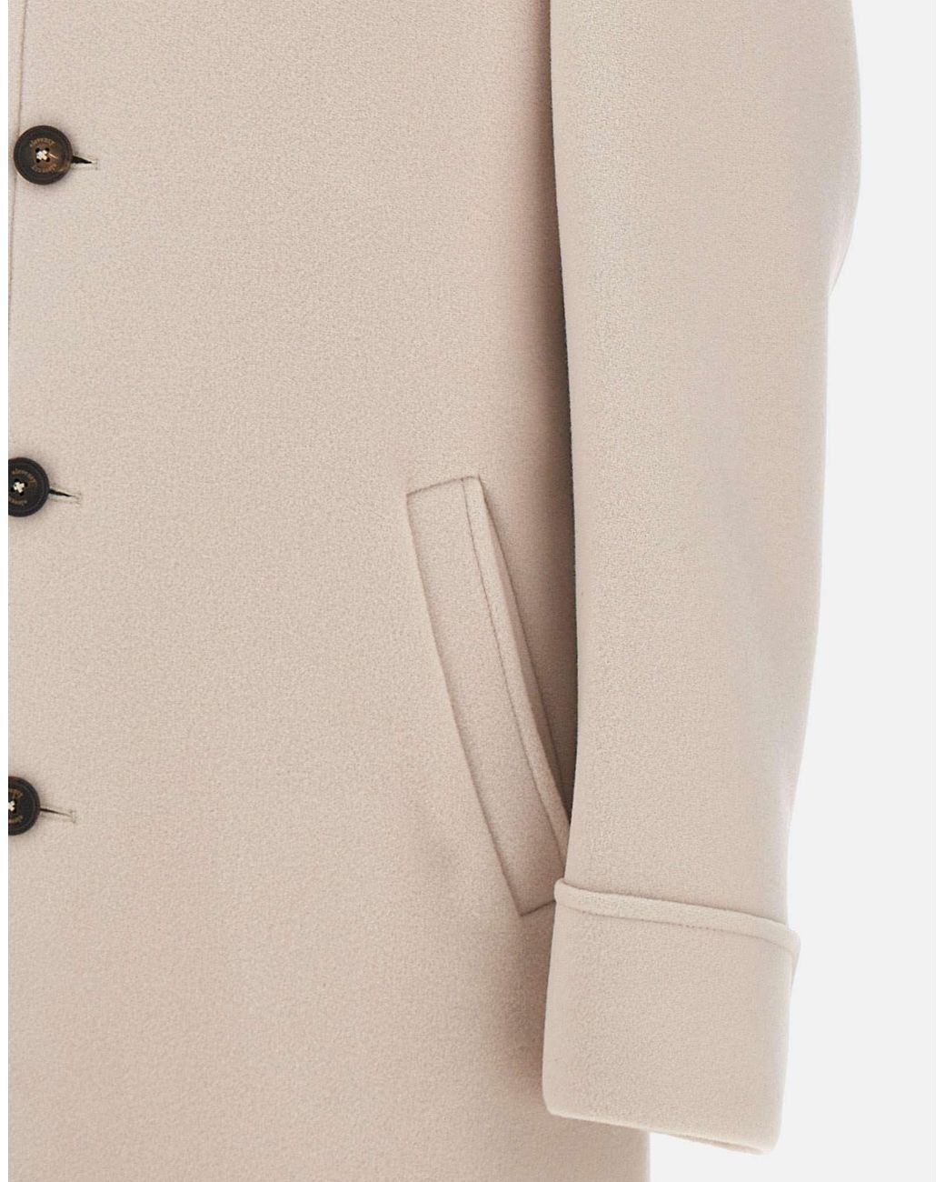 Eleventy Natural Single Breasted Coat for men
