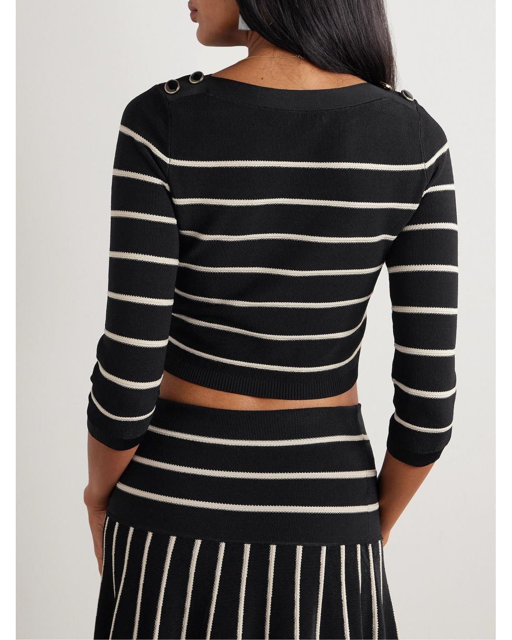 Zimmermann Black Striped Knit Sweater