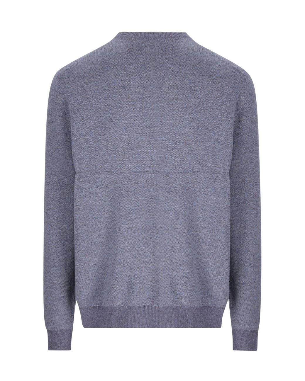 Loro Piana Blue Knitted Jumper for men