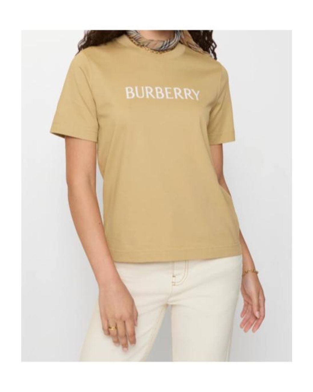 Burberry Natural Logo Printed Crewneck T-Shirt