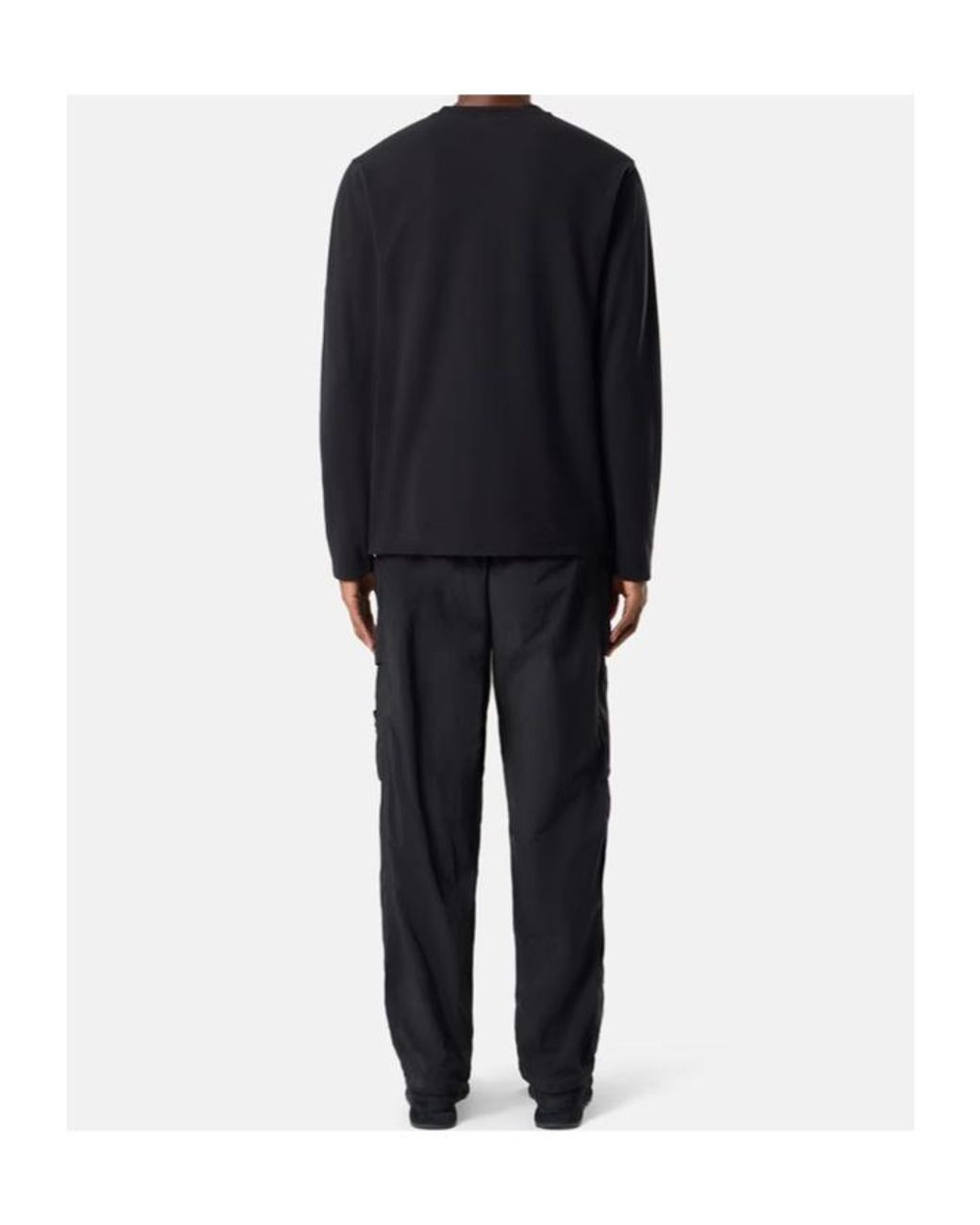 Stone Island Blue Slim-Fit Long-Sleeve T-Shirt With Tonal Compass Logo Patch for men