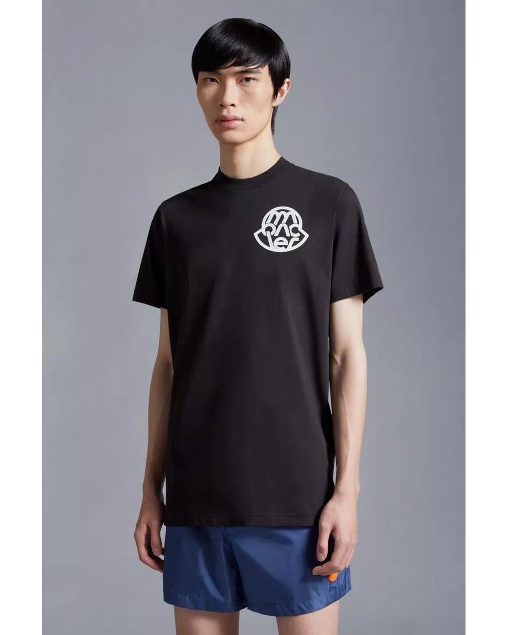 Moncler Black Logo Motif T-Shirt for men