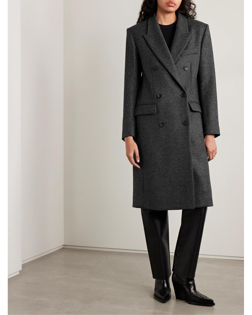 Isabel Marant Black Loose And Comfortable Overcoat