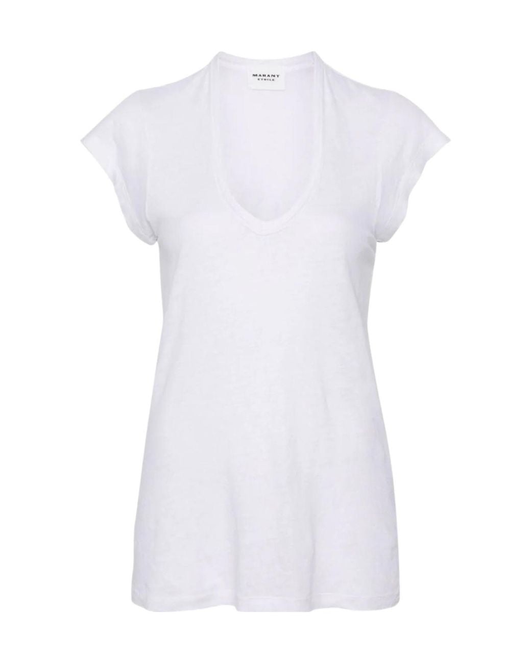 Isabel Marant White Isabel Marant Étoile Zankou V-Neck T-Shirt