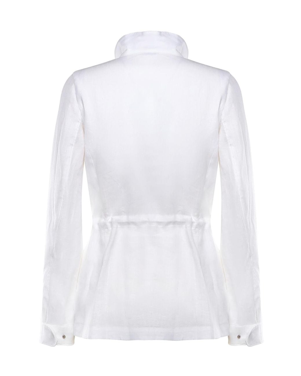 Loro Piana White Collared Drawstring Jacket