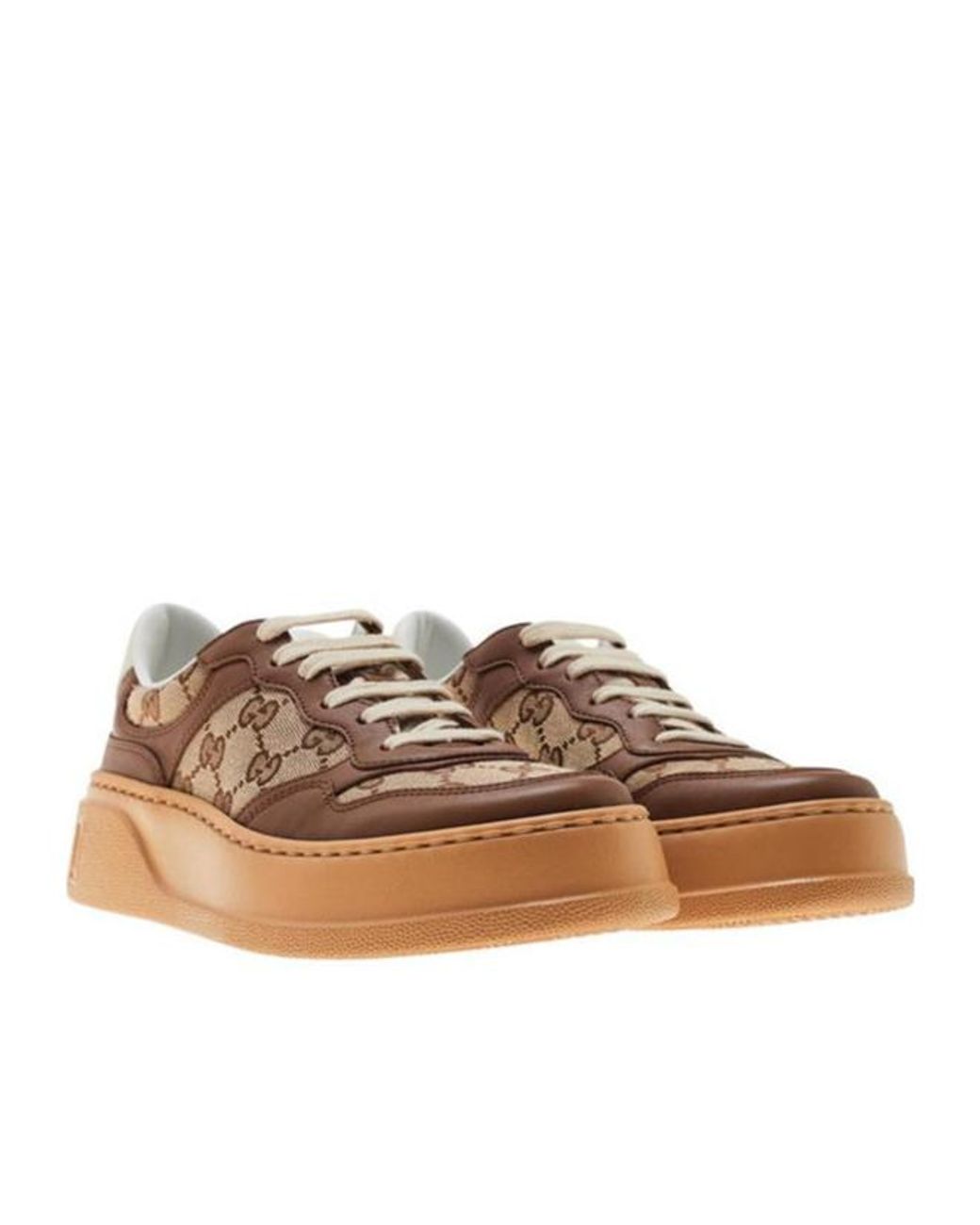 Gucci Brown Logo Low-Top Sneakers