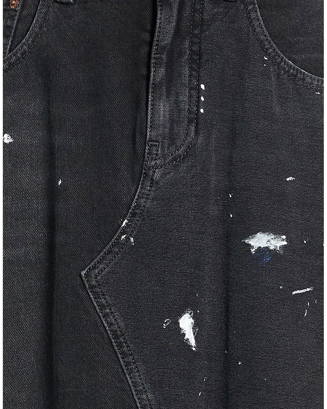 MM6 by Maison Margiela Black Denim Flared Skirt