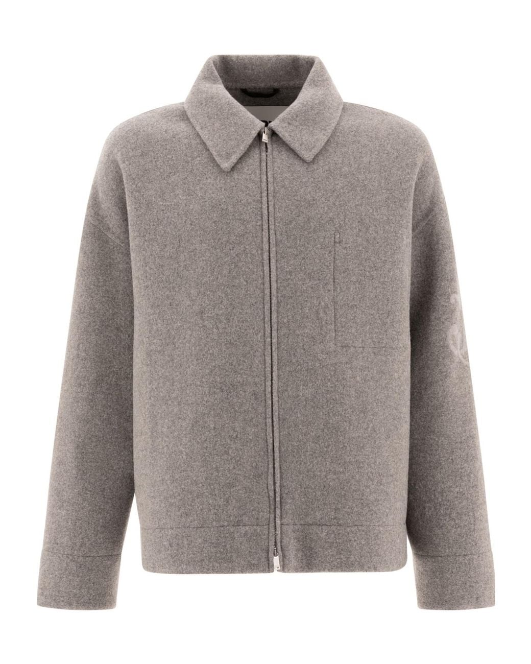 Jil Sander Gray Premium Wool Relaxed Blazer for men