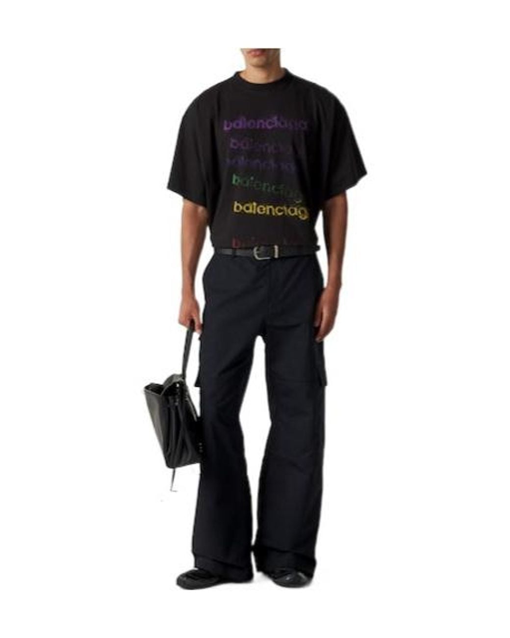 Balenciaga Blue Cotton Cargo Pants for men