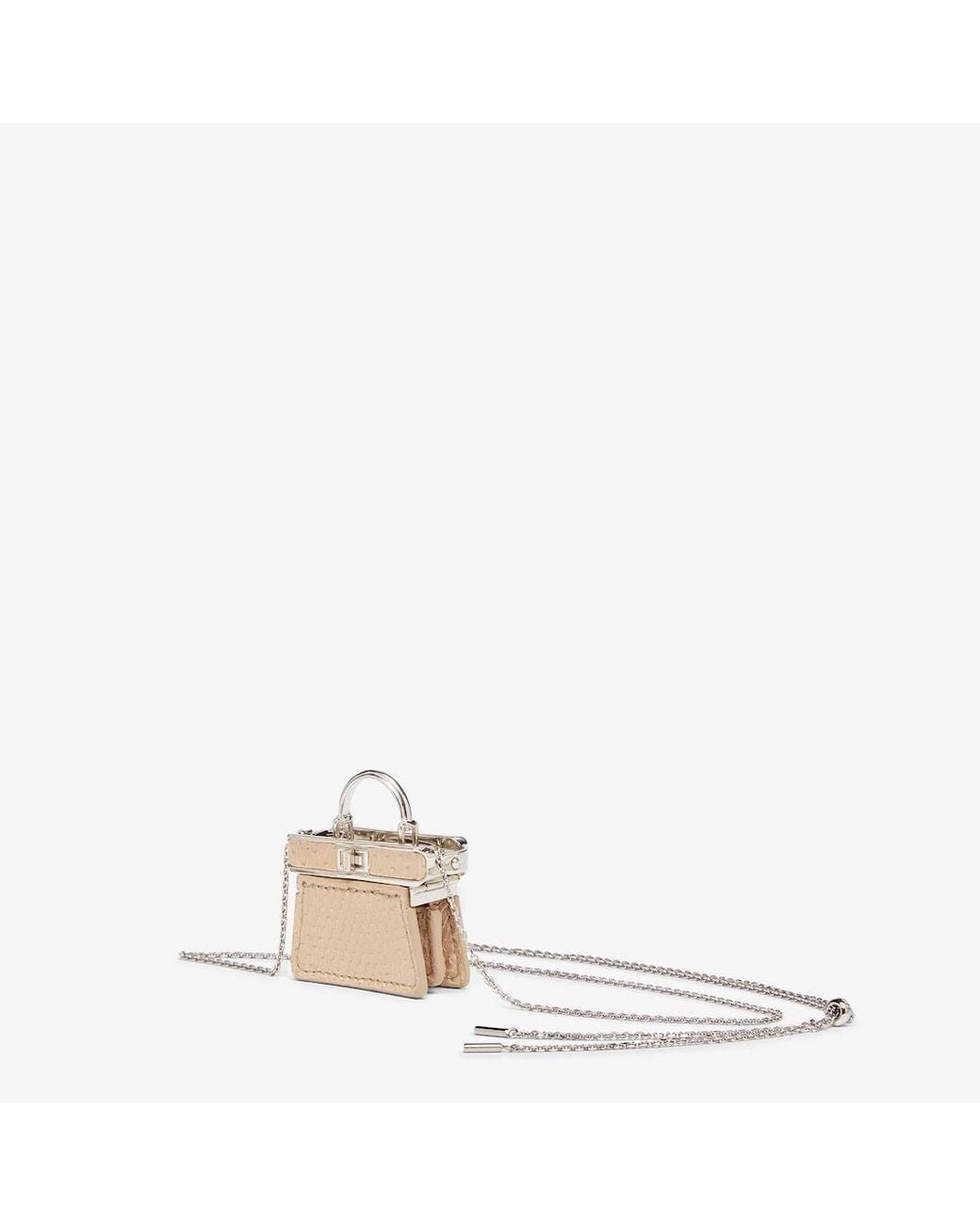 Fendi White Decorated Pendant