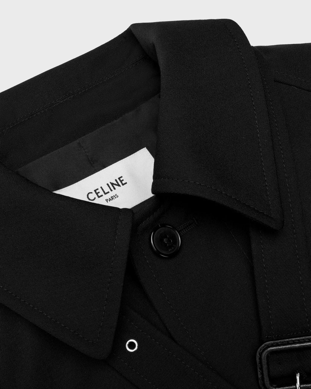 Céline Black Car Coat for men