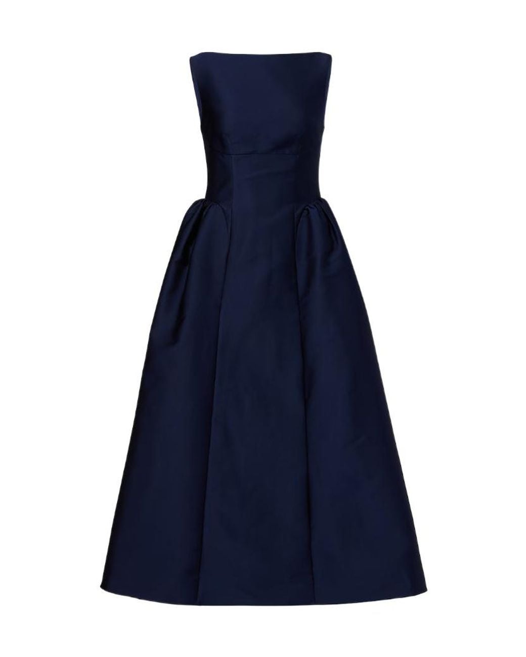 Roland Mouret Blue Taffeta Midi Dress