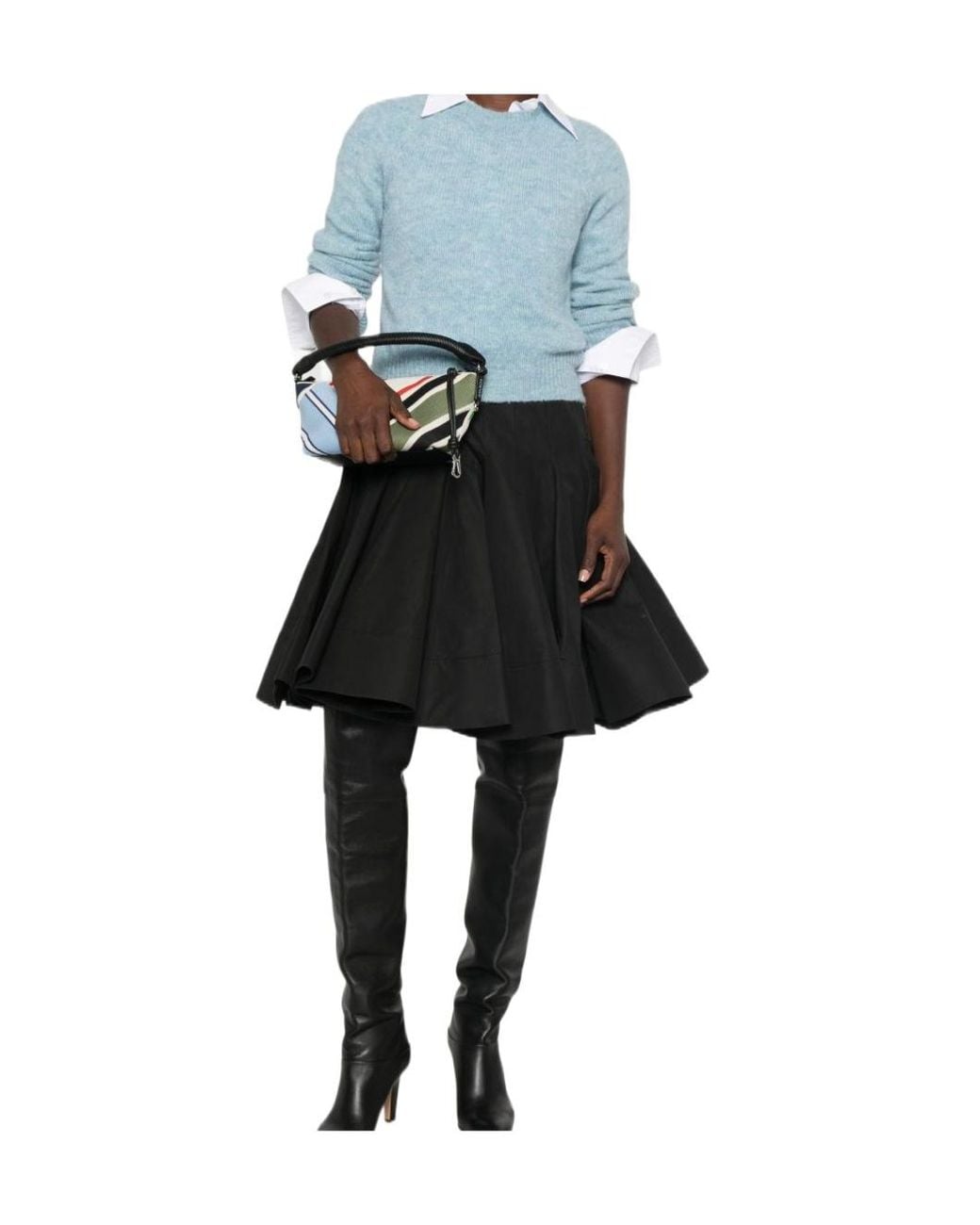 Dries Van Noten Blue Long-Sleeved Knitted Jumper