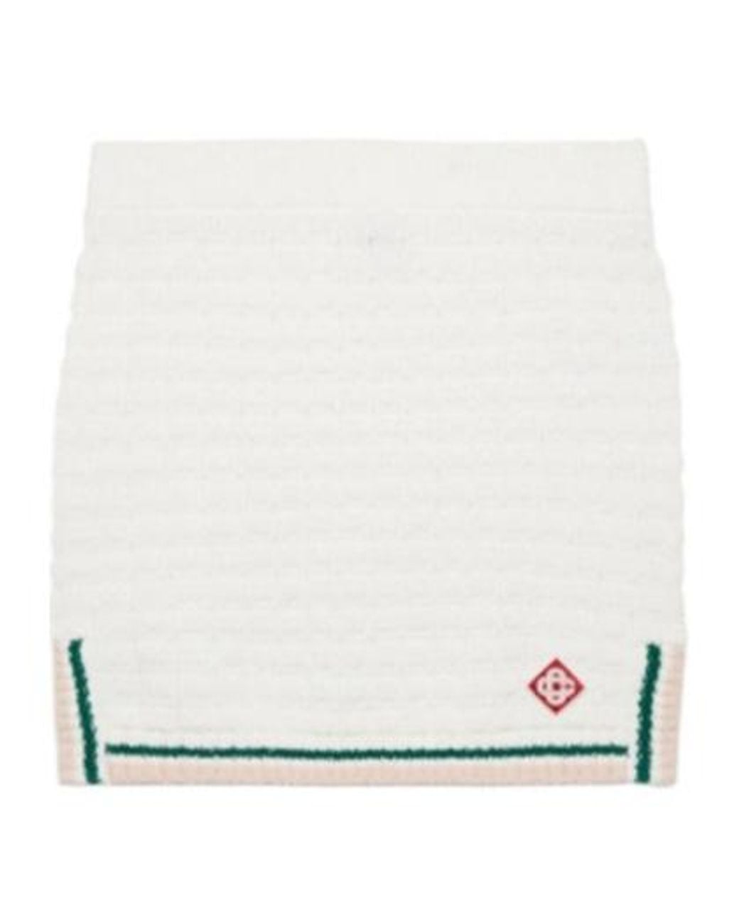Casablanca White Bouclé Mini Skirt