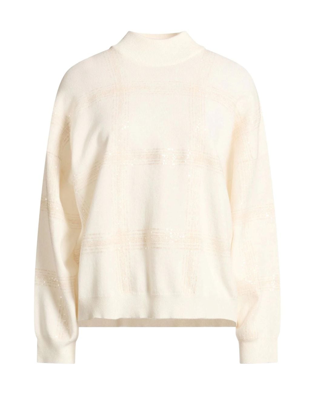Brunello Cucinelli White Plain Colour Polo Necks