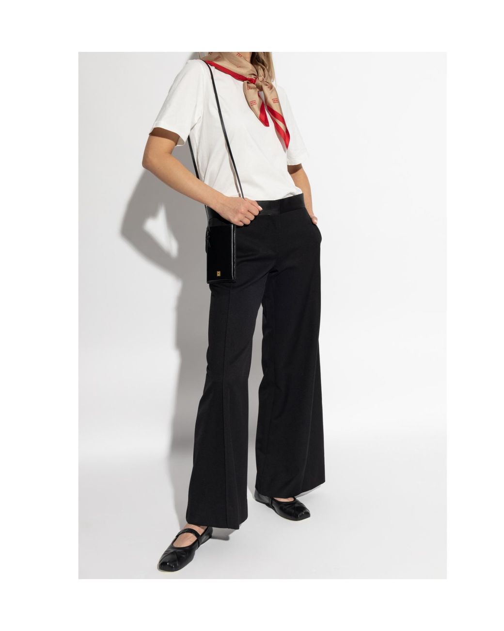 Victoria Beckham Black Pressed Crease Tailored Trousers