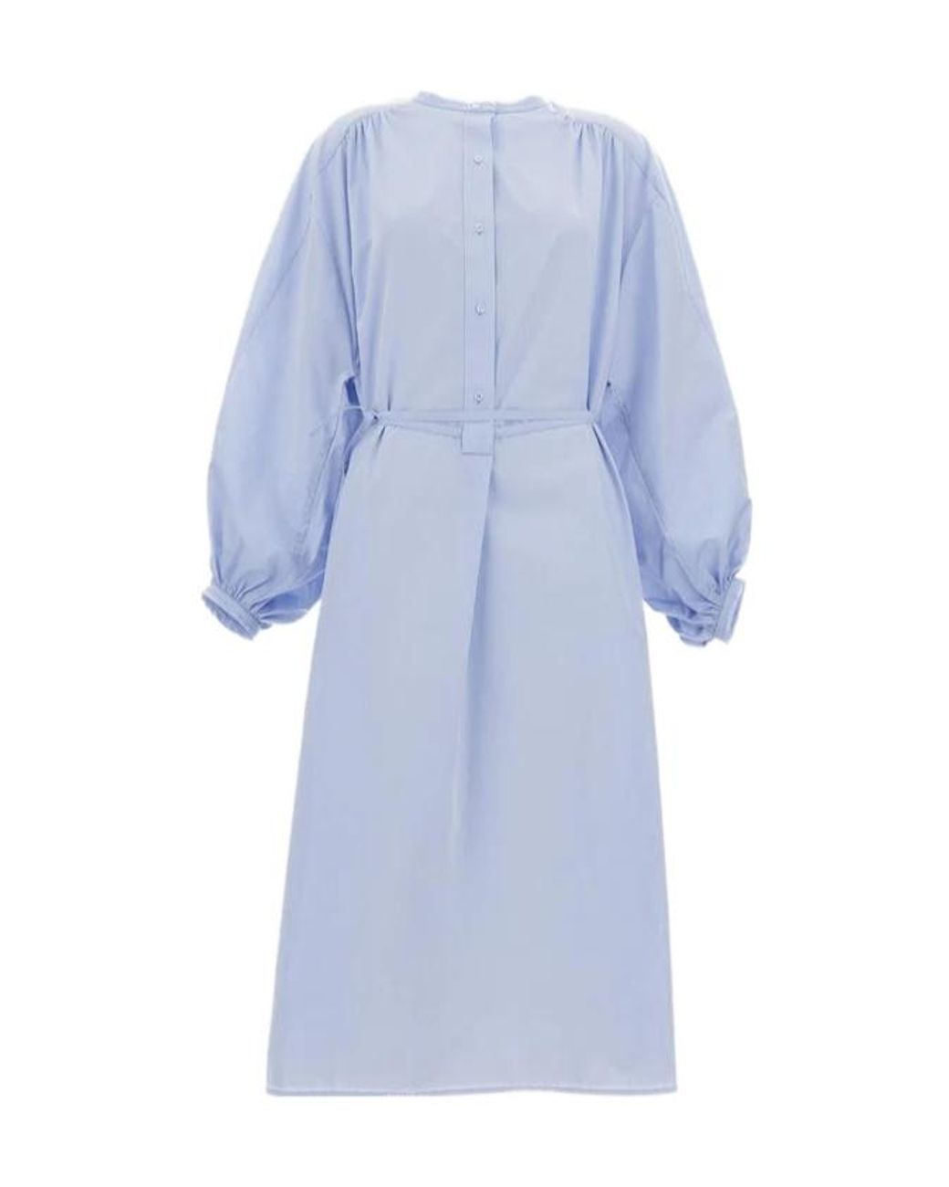 Loulou de Saison Blue Vitti Belted Shirt Dress