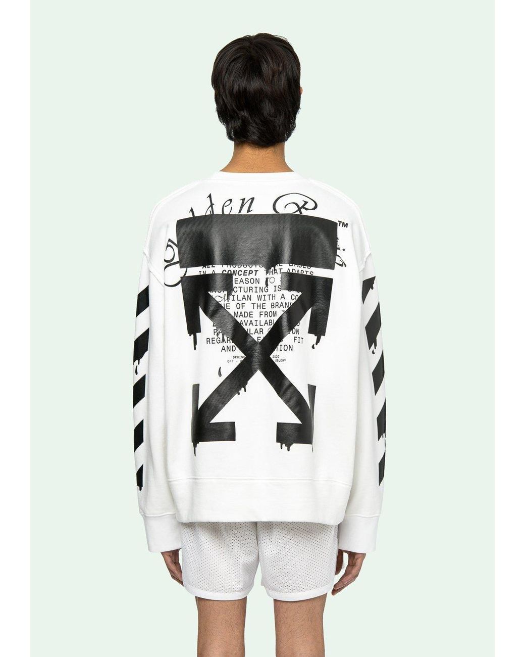 Off-White c/o Virgil Abloh Black Dripping Arrows Sweatshirt for men
