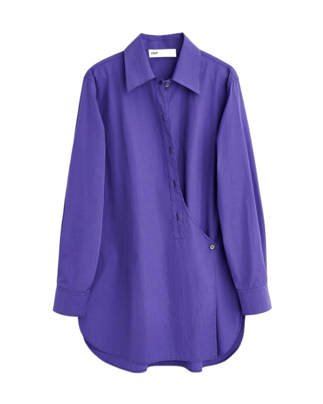Our Legacy Purple Wave Long Poplin Shirt