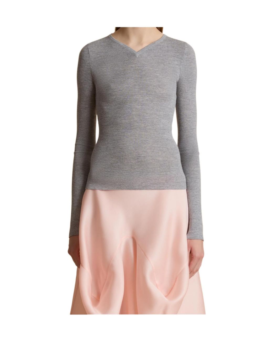 Khaite Gray Tania Top