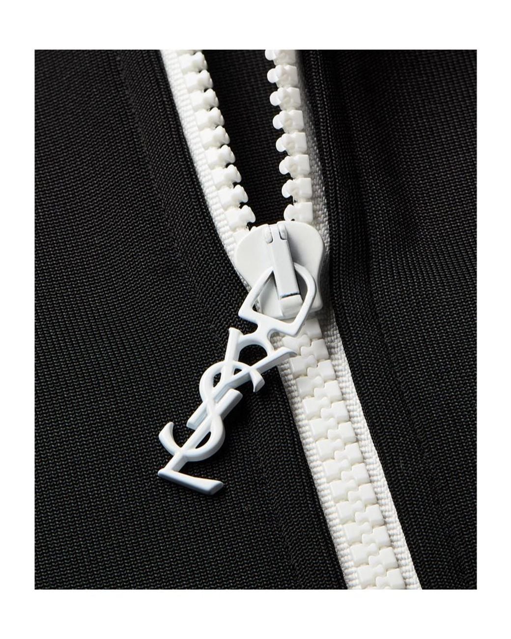 Saint Laurent Black Cassandre Track Jacket for men